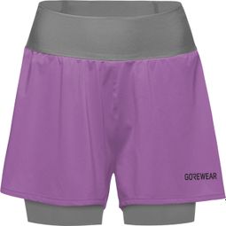 Short Gore-Wear Concurve 2in1 Violet Gris Femme