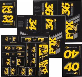 Fox Racing Shox Heritage 2019 Stickers Gabel und Schock gelb