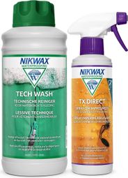 Lessive Tech Wash 1L et imperméabilisant TX.Direct Spray-On 300ml