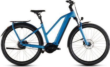 VTC Électrique Cube Kathmandu Hybrid Comfort Pro 800 Trapeze Enviolo Trekking Courroie 800 Wh Bosch 90 Nm 700 mm Bleu/Noir 2026