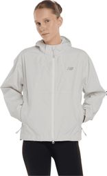 Chaqueta impermeable New Balance RC Waterproof gris para mujer