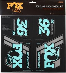 Kit Stickers Fox Racing Shox Heritage Vert Menthe