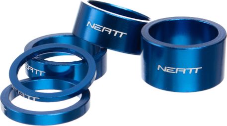 Neatt Aluminium Headset Spacers (x5) Blauw