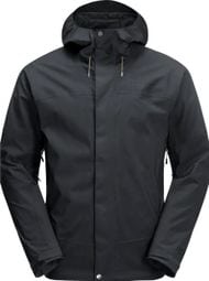 Jack Wolfskin Chaqueta impermeable Kammweg 2L Negra Hombre