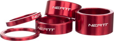 Neatt Kit of Aluminium Spacers (x5) Red