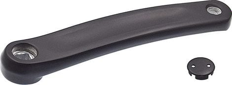 Manivelle gauche noire pour pédalier velo en aluminium 175 mm .