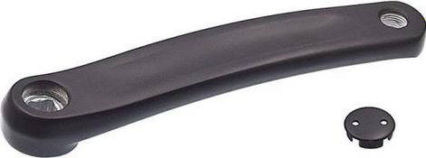 Manivelle gauche noire pour pédalier velo en aluminium 175 mm