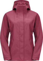 Jack Wolfskin Kammweg 2L Waterproof Jacket Red Women