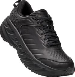 Hoka Bondi SR Leder schwarzer Herrenschuh