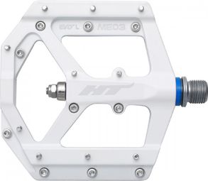 Paar HT Components ME03 EVO+ Flat Pedals Weiß