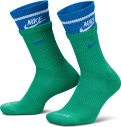 Chaussettes Nike Everyday Plus Cushioned Vert Bleu Unisexe