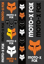 Fox Heritage Track Stickers Zwart/Wit/Oranje