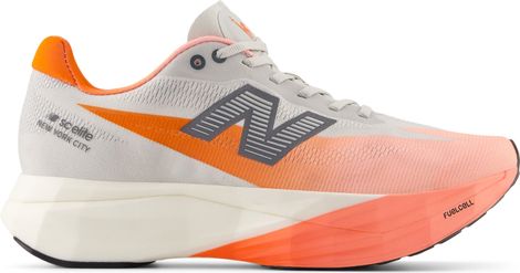 New Balance FuelCell SuperComp Elite v5 NYC Marathon Grau/Rosa Running Schuhes Women