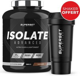 Zero Isolate Advanced (1 8kg) Chocolat - Shaker Offert - Superset Nutrition -  Bundle Mp