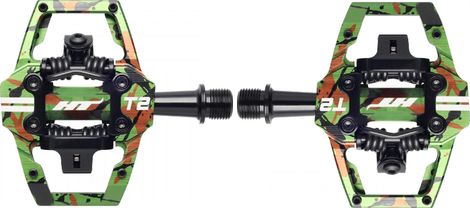 Automatische pedalen HT Components T2 Camo Groen