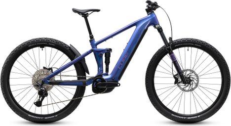 Cube Stereo Hybrid One44 Pro 800 Full-Suspension Electric Mountain Bike, Shimano 12V, 800 Wh, Bosch 120 Nm, 27.5'', Iris Blue/Purple, 2027