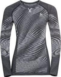 Maillot de manga larga para mujer Odlo Blackcomb Eco Negro Gris