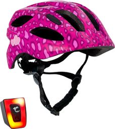 Casque de Vélo pour enfants de 6 à 12 ans | Points Roses| Certifié EN1078