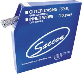 Lot de 100 câbles de dérailleur arrière acier inox Saccon