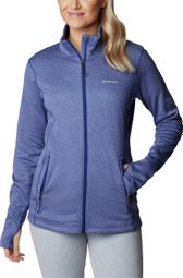 Columbia Park View Grid Fleece Blue Women's L