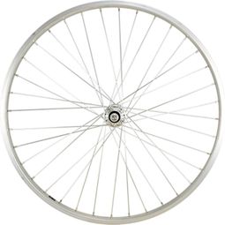Roue vtt 26  ar ecrou. axe plein jante argent mach1.moy.miche v-brake a visser 5/6/7v 36t