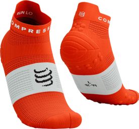 Compressport Pro Racing V4.0 Run Low sokken Oranje/Wit