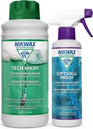 Twin Tech Wash 1L et Softshell Proof Spray-on 300ml