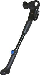 BEQUILLE VELO LATERALE ARRIERE 24-28'' REGLABLE FIXATION MOYEU ALU NOIR (RENFORCE POUR VAE-E-BIKE)