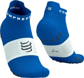 Compressport Pro Racing V4.0 Run Low sokken Blauw/Wit