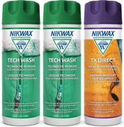 2x lessive Tech Wash 300ml et 1x imperméabilisant TX.Direct 300ml