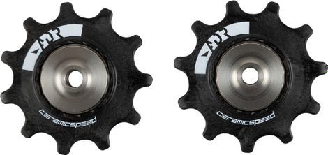 Pair of Ceramicspeed Alpha Rollers for Shimano R9150, Black