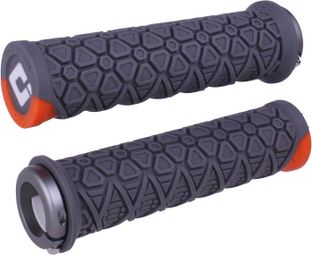 Pair of Odi Vanquish V2.1 Grips 135 mm Grey Orange