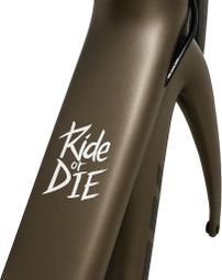 Autocollant vélo  Ride or Die  – Etanche – 5 6×8 cm – Blanc