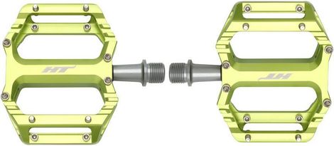 Paar platte pedalen HT Components AR09SX Groen