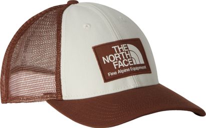 The North Face Mudder Trucker Cap in White/Burgundy