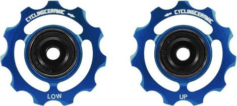 Ruedas de polea CyclingCeramic 11T para desviador Sram 10/11S Azul