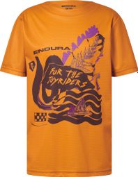 Endura Singletrack Core Orange Junior technisch T-shirt