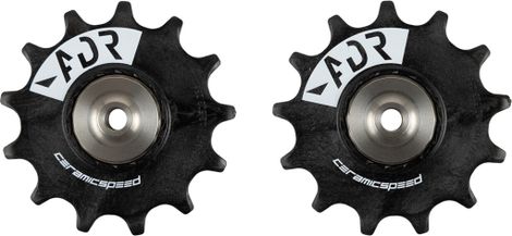 Pair of Ceramicspeed Alpha Rollers for Shimano RX827/RX822 and 12V Mountain Bikes, Black