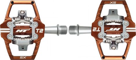 Paar klikpedalen HT Components T2-SX Bronze