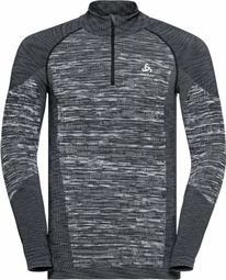 Maillot Manches Longues 1/2 Zip Femme Odlo Blackcomb Eco Noir Gris 