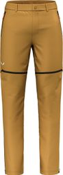 Pantalon 2-en-1 Softshell Salewa Puez Talveno Marron