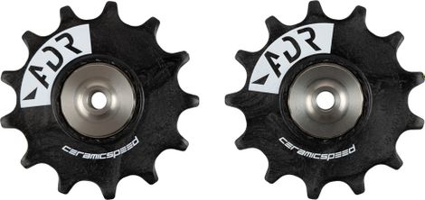 Pair of Ceramicspeed Alpha Bearings for Shimano M9100, Black