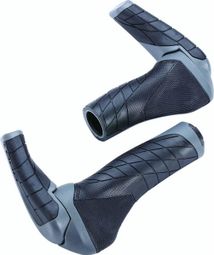 BBB ErgoTechSet Grips 133 - 92mm + Hanger inserts 85mm Black Grey