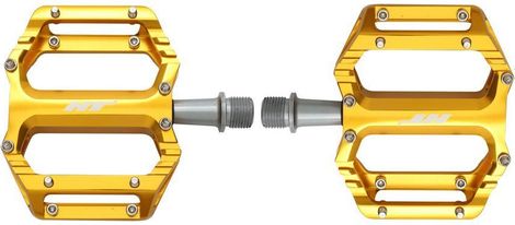 Paar platte pedalen HT Components AR09SX Goud