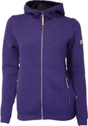 Ivanhoe cardigan Morel Hood FM Violet Foncé pour femme en laine-Violet