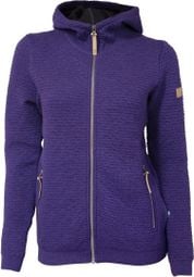 Ivanhoe cardigan Morel Hood FM Violet Foncé pour femme en laine-Violet