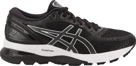 Asics Gel Nimbus 21 Noir Blanc Femme