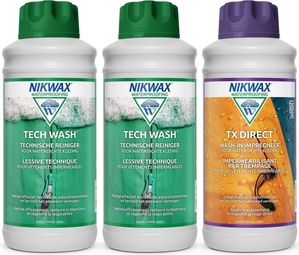 2x lessive Tech Wash 1L et 1x imperméabilisant TX.Direct 1L