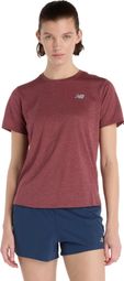 T-Shirt Running New Balance Athletics Rouge Femme
