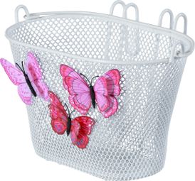 Panier de vélo avant ou arrière Basil Jasmin Butterfly Enfant blanc